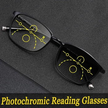 Tr90 Postopno Photochromic Obravnavi Očala Moški Ženske smart zoom Multi-focus Samodejnega Prilagajanja Anti-modra svetloba Očala 4.0