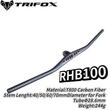 TRIFOX Črni Ogljik bike carbon Krmilo krmilo Integrirana Z matičnimi Izposoja manillar carbono mtb Biti Eno-oblikovan RHB100
