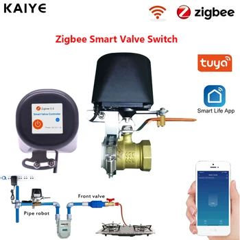 Tuya ZigBee Smart Ventil Krmilnik Za Vodo, Plin Plinovod Auto Shut Off Deluje Z Alexa Google SmartLife/Grafiti Smart APP