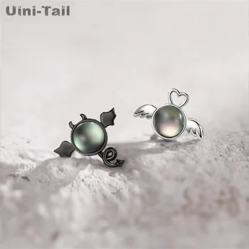 Uini-Rep vroče novih 925 Tibera srebro angel in hudič uhani nišo design cute sweet romantično dinamično visoke kakovosti nakit