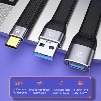 USB 4.0 Dvojno Glavo Kabel PD 100W 5A Hitro Polnjenje USB C, da vtipkate C-Kabel 40GB