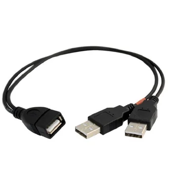 USB Y računalnik za eno točko podatki za dve napajalni kabel Kabel USB Dvojni Razdelilnik Ženski Kabel na USB 2.0 Moške Moči Podaljšek