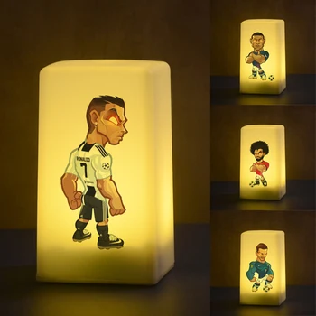 Ustvarjalne Noč Lučka Messi, Cristiano Ronaldo Model Risanka Namizne Svetilke Lutka Nogomet Okras, Darila