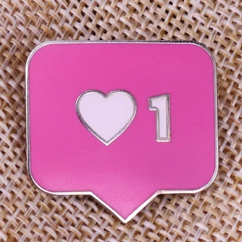 Valentinovo predstavila številka ena srce za Fanta, punco, ženo, moža Emajl pin značko