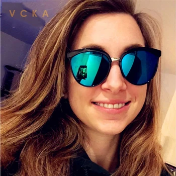 VCKA Klasičnih Prevelik Kvadratnih Crossocheilus sončna Očala Ženske 2021 Nova Modna sončna Očala Ženski Gradient Vintage Veliko Odtenkov UV400