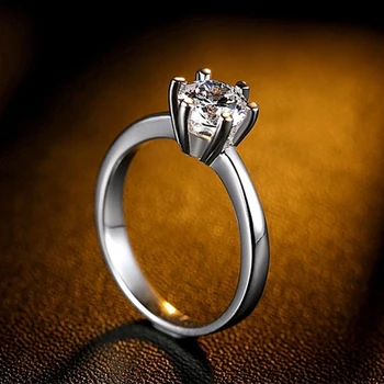 Vroče plemenito Moissanite 925 Sterling srebro lepo kristalno diamant obroči za žensko pozlačeni moda stranka poročni nakit
