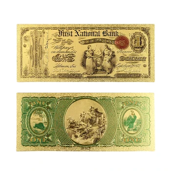 Vroče Prodaje 1875 Leto Visoke Kakovosti 1 Dolar Združene Države Valuta Denarja, Papir, Barve, ZDA Zlato Bankovcev Bill