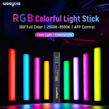 Weeylite K21 RGB LED Sončeve Svetlobe Palico Video Selfie Lahka Palica za Video Snemanje 2500K~8500K