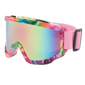 Windproof UV400 Zaščito Smučanje Očala Moški Ženske Zimski Šport Snowboard Očala Magnetni Sneg Smučarka Očala sončna Očala Leče