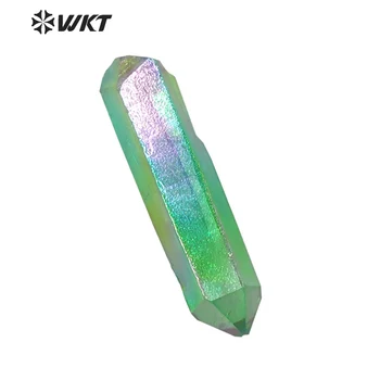 WT-G065 Zeleno Jabolko Aura Kristali Kremena Točke Lepa raw titana kristali kremena točke za nakit, izdelava