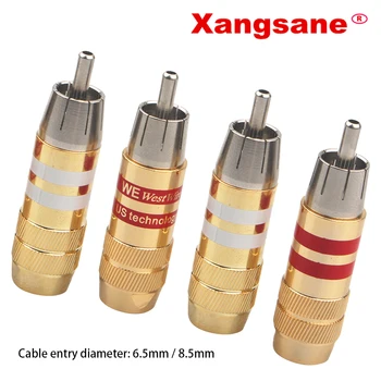 Xangsane 8PCS 20PCS 50PCS 100 KOZARCEV pozlačeno signalni kabel priključite ojačevalnik signala kabla vročina audio RCA lotus plug