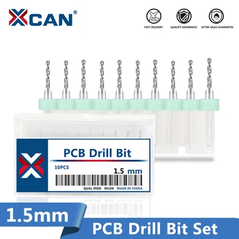 XCAN 1,5 mm Uvoz Mini PCB Sveder Za Tiskanje Vezje Karbida CNC Vrtalni Sveder Set