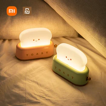 Xiaomi Kruh Pralni Obliko Čas Izven Noč Svetlobe USB Polnjenje Namizna Svetilka Led Toplo Svetlobo z Življenjsko dobo Baterije Spalnica Postelji Svetilko
