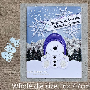 XLDesign Obrtno Kovinsko šablono plesni Rezanje Umre 3pcs snežaki dekoracijo album die kosi Album Papir, Kartice Obrti Reliefi