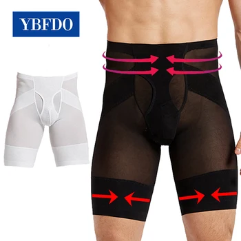 YBFDO 2021 Novo telo oblikovalec moških Boxer spodnjice brez Hlačnic Odsek spodnje Perilo Stiskanje Hlače Seamless Trebuh Modeliranje Shapewear Hlačke
