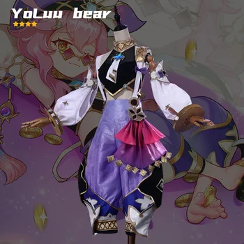 YoLuu bear 4-Zvezdicami, Genshin Vpliv Dori Cosplay Kostum Igre Dori·Sangemah Bay oblačila Ženske Klobuk, Očala Rekviziti