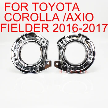 Za Toyota Corolla Axio 2016 2017 Par Desno + Levi Strani Chrome Sprednji Odbijač Luči Za Meglo Okvirja Okvir Trim Pokrov