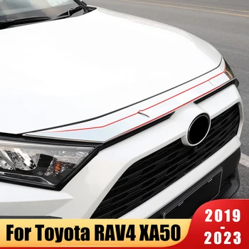 Za Toyota RAV4 2019 2020 2021 2022 2023 RAV 4 XA50 ABS Chrome Spredaj Kapuco Bonnet Žar Ustnice Modeliranje Zajema Trakovi Trim Dodatki