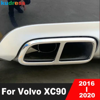 Za Volvo XC90 XC 90 2016 2017 2018 2019 2020 iz Nerjavečega Jekla Avto Zadaj Izpušnih Rep Cev, Pokrov Trim Glušnika Pribor 2PCS