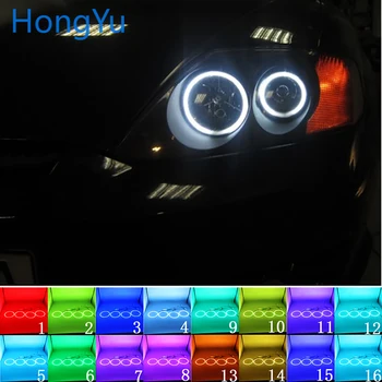 Zadnji Smerniki Multi-barvni RGB LED Angel Eyes Halo Obroč Oči DRL RF Daljinski upravljalnik za Hyundai Tiburon 2003 - 2006 Dodatki