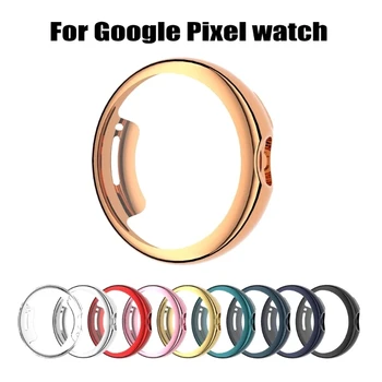 Zaslon Patron Primeru za Google Pixel Watch Zaščitni Pokrov, S Kaljenim-Steklo Film SmartWatch PC Varstvo Hard-Shell