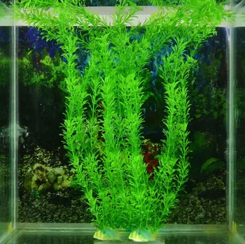 Zeleni Plastični Rastlin Umetno Akvarij Dekor Rastline Vode Plevel Ornament Vodnih Rastlin Fish Tank Travo Okrasni Dodatki