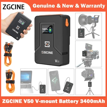 ZGCINE ZG-V50 V-Mount Baterije 50Wh 14.8 V 3400mAh Polnilna Litij-ionska Baterija za BMPCC 4K 6K Pro ZCAM Canon EOS R5C Sony FX3