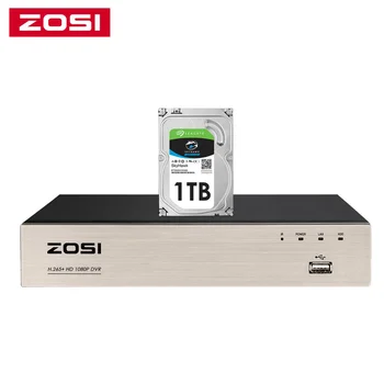 ZOSI 8 Kanal TVI 4-V-1 DVR H. 265+ 1080p Varnosti CCTV DVR 8CH Hibrid Mini HDMI DVR Podporo Analogni/AHD/TVI/CVI Fotoaparat