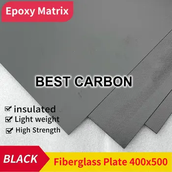 Črna steklenih vlaken plošče z visoko kakovostjo 400mm x 500mm, 0,5 mm 1 mm 1,5 mm 2 mm 2,5 mm 3 mm debeline, FRP ploščo, Epoksi ploščo
