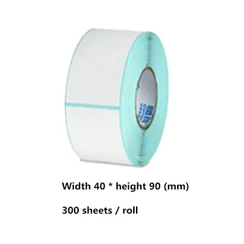 Širina 40 * višina 90 mm termični tiskalnik za etikete papir prazen 300 listov / roll cena izdelka črtne kode QR kodo nepremočljiva nalepka