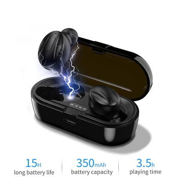 Športi, Hi-fi Brezžične Slušalke Hrupa Preklic Tws za prostoročno telefoniranje Bluetooth, Telefon Uho Slušalke Multi-funkcijski Gumb za Nadzor Čepkov