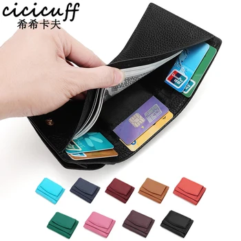 Ženska, Denarnice in Denarnice za Pravega Usnja, Modni Krat Mala Vreča Denarja RFID Mini Denarnice Luksuzni Design Denarnico z Kovanca Pocket